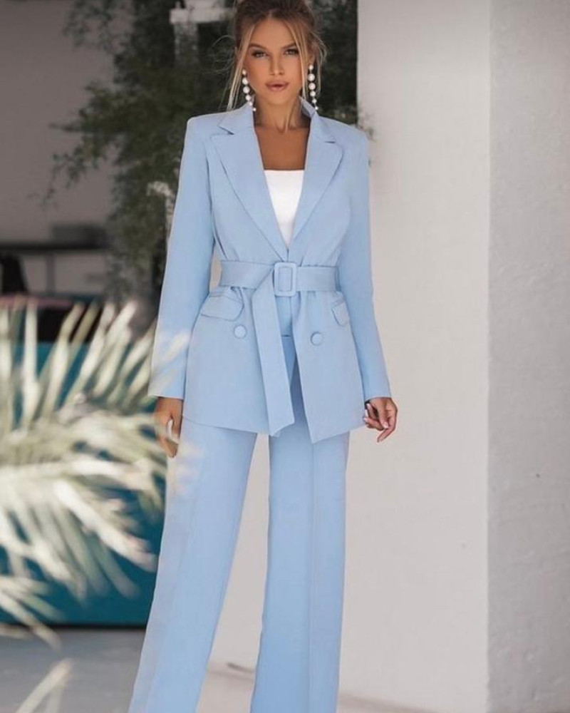 Light Blue Belted Set Light Blue Belted Set
