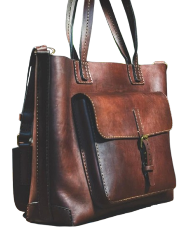 WOMEN’S DARK BROWN SHOULDER BAG GENUINE LEATHER