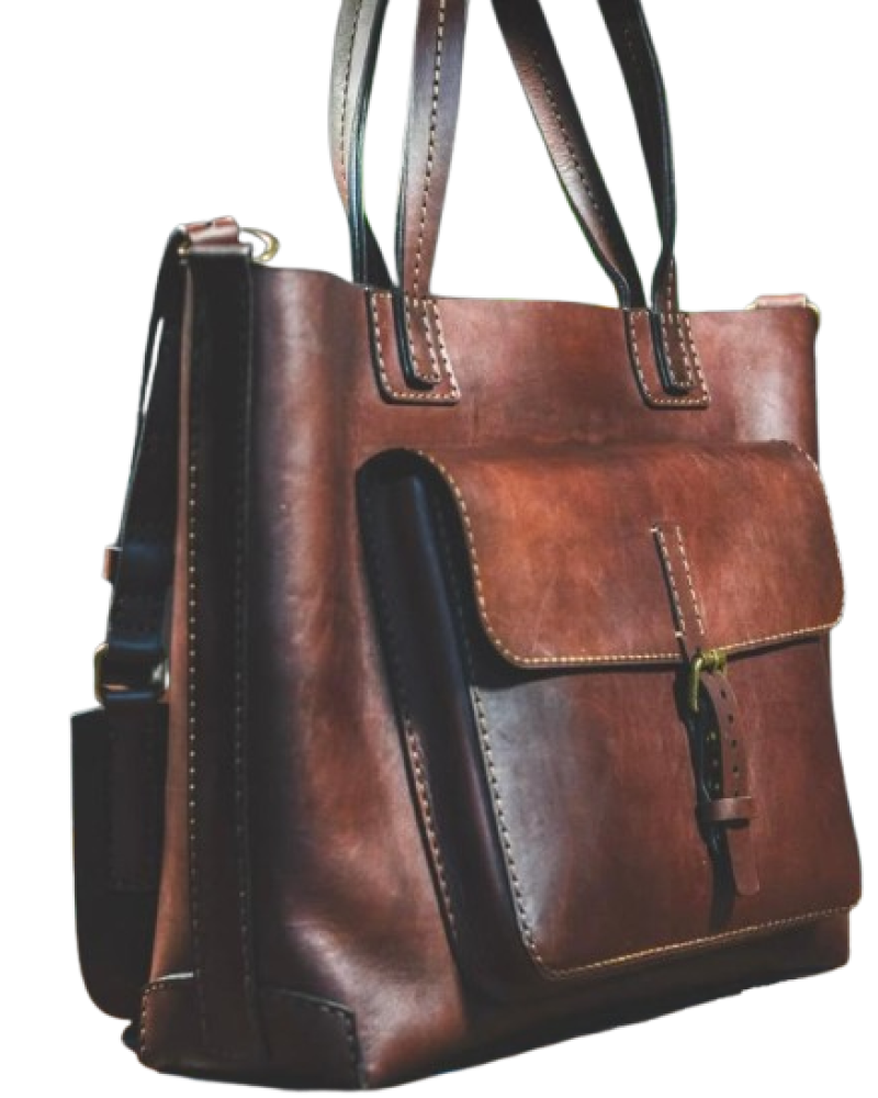 WOMEN’S DARK BROWN SHOULDER BAG GENUINE LEATHER