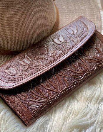 WOMEN’S BROWN  WALLET GENUINE LEATHER