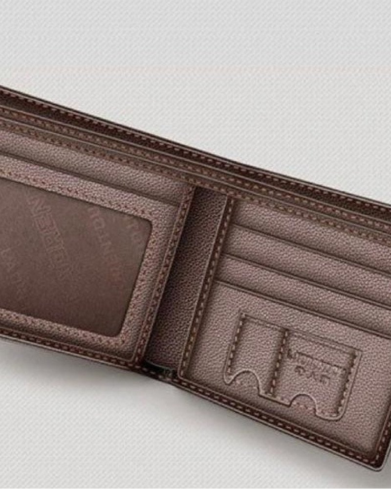 MEN BROWN WALLET GENUINE LEATHER